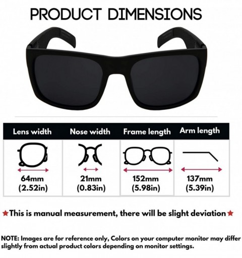 Square Extra Large Fit Black Retro Square Rectangular Wide Frame Sunglasses Spring Hinge for Men Women 147MM-152MM - CY18ASA3...