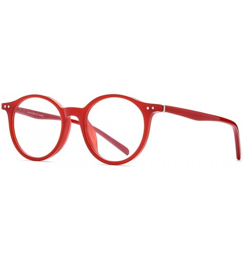 Round Vintage Polarized Sunglasses for Women - 100% UV400 Protection Acetate Frame 9116 - Red Frame Clear Lens - C3194N6TEDR ...