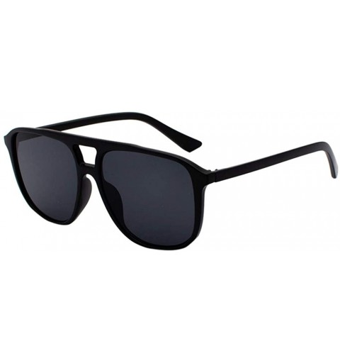 Goggle Unisex Fashion Eyewear Trend Unique Sunglasses Gradient Vintage Glasses - Black - CL19749ET28 $7.53