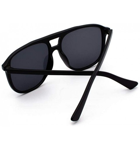Goggle Unisex Fashion Eyewear Trend Unique Sunglasses Gradient Vintage Glasses - Black - CL19749ET28 $7.53