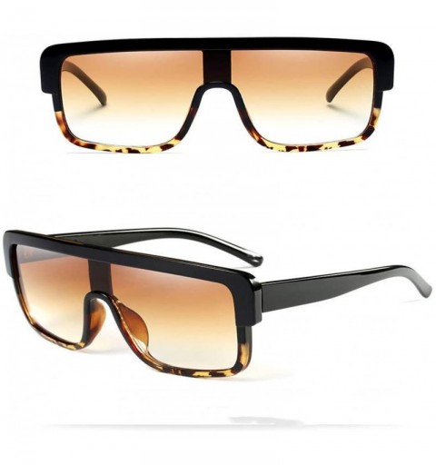 Shield Fashion Cool Square Shield Style Oversized Sunglasses Gradient Brand Design Sun Glasses - 2 - CP18OSNHU0U $34.54