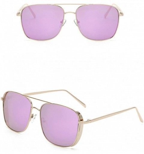 Sport Classic style Curved Trapezoidal Sunglasses for Men and Women Metal PC UV400 Sunglasses - Style 4 - CM18SZTXZ7E $21.75