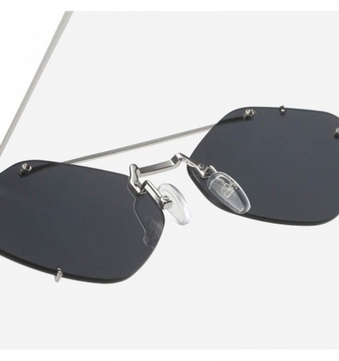 Aviator Women's Flat Lens Mirrored Metal Frame Glasses Cat Eye Sunglasses New Luxury Accessory (Black) - Black - CI195MAZW0A ...