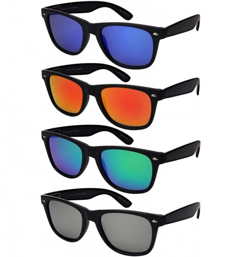 Sport Black Horn Rimmed Sunglasses Men Women Spring Hinge Polarized Lens 5401AS-PRV - CA18KE6ZGOK $9.56