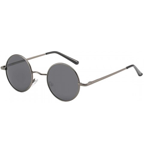 Goggle Vintage Round Polarized Sunglasses Unisex Driving Polarized Small Circle Sun Glasses Shades for Men Women - CT18NY0S3W...