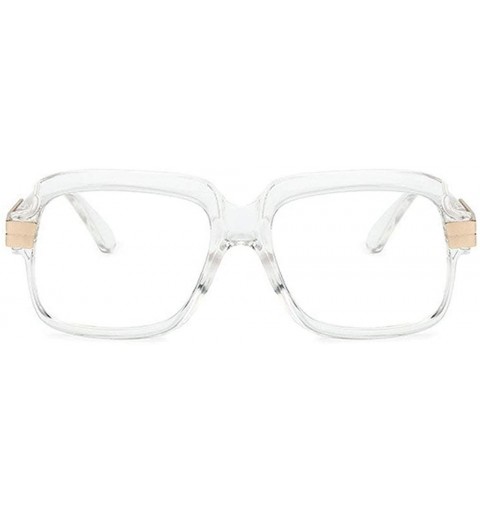 Goggle Retro Men Square Sunglasses Brand Designer Fashion Gradient Lens Glasses UV400 NX - White&clear - CH18M3UG7K8 $15.60