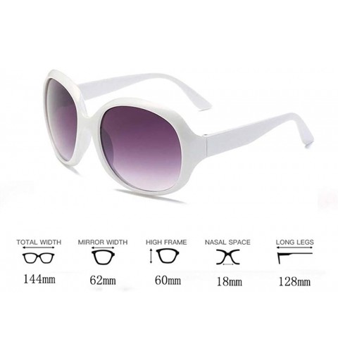 Oval Oversize Sunglasses Lightweight Composite-UV400 Lens Oval Sunglasses - Black - C41903Y88OR $14.07