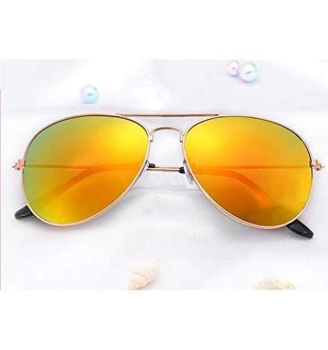 Oval Vintage Oval Sunglasses Reflective Color Film Goggles for Women Men Retro Sun Glasses Eyes Protection - Style5 - CH18RLX...