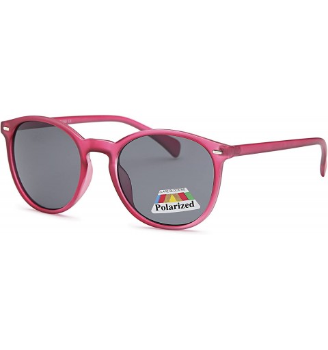 Round Women Polarized Sunglasses - Round Lightweight Frame - No Sun Glare - Red - C11884T3M3X $13.78