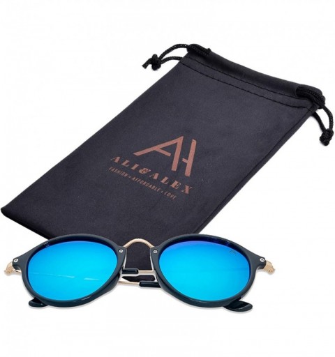 Round Retro Sunglasses for Men for Women - Vintage Classic Round Sunglases Polarized UV 400 Protection - CY19C3U6QLT $7.29