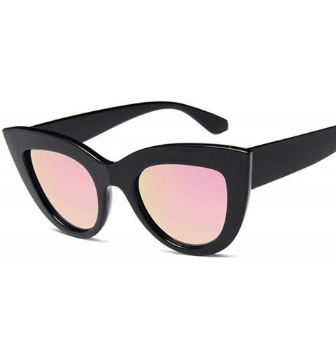 Oversized New Retro Fashion Sunglasses Women Brand Designer Vintage Cat Eye Black Sun Glasses Female Lady UV400 Oculos - C319...