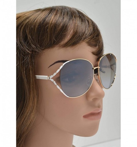Round Womens Fashion Designer Elegant Butterfly Sunglasses - Gradient UV 400 Protection - CH194QUYDXQ $15.64