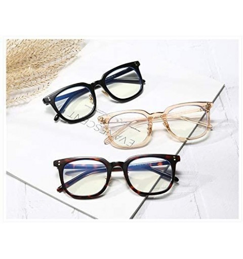 Rimless Blue Light Blocking Glasses Men Women Vintage Round glasses Computer Reading Glasses for Anti Eyestrain - 5 - CB1938I...