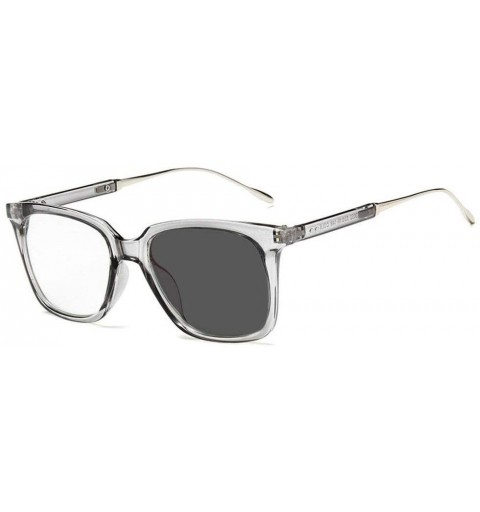Square Transition Sunglasses Transparent Photochromic - Grey - CV192DKC9RR $24.55