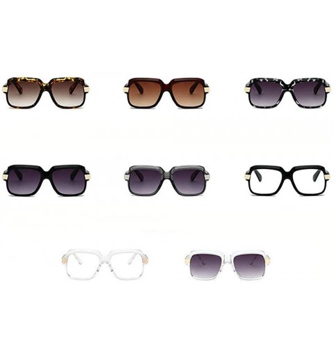 Goggle Retro Men Square Sunglasses Brand Designer Fashion Gradient Lens Glasses UV400 NX - White&clear - CH18M3UG7K8 $15.60