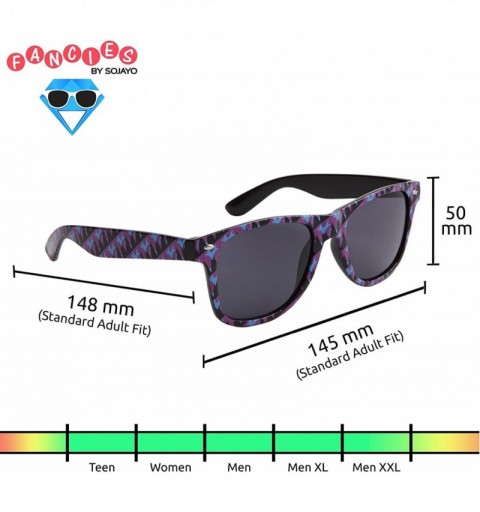 Oval Sunglasses Purple Blue & Black (Fancies By Sojayo the Geo Collection) - C818DO6GRN4 $9.55