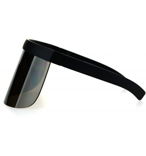 Shield Mirror Lens Visor Cover Sunglasses Sun Cover for Face Shades Driving UV 400 - Black - CA1865N3XNE $15.06