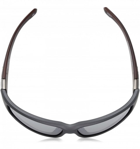 Wrap Men's Bombie Polarized Wrap Sunglasses- Rubberized Graphite Metallic- 61 mm - CU17YEQ62AO $28.06
