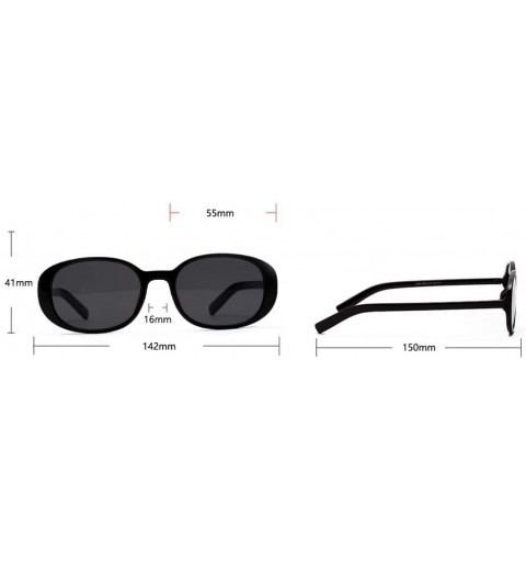 Oval Sunglasses Glasses Decoration Accessories - full black - CE198W4DNN5 $33.12