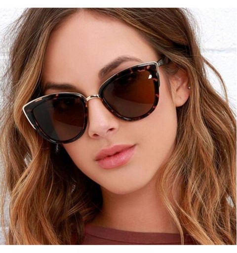 Round Women Fashion Shopping Sunglasses UV Protection Outdoor Driving Beach Eyewear Sunglasses - Black - CN198N7WEHE $19.47