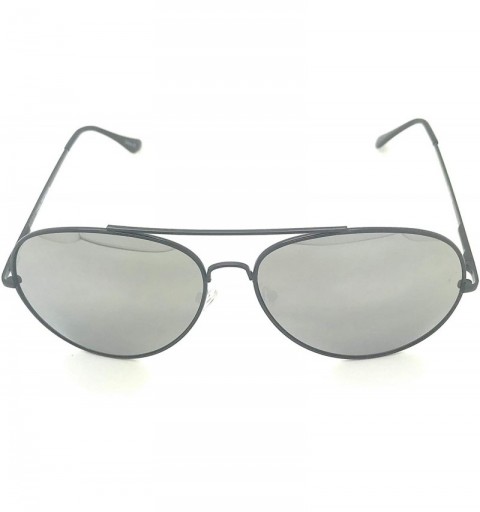 Aviator Premium Classic Aviator sunglasses for Men Women 100% UV Protection - Black/Silver Mirror - CL18U3H374L $11.28