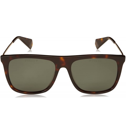 Rectangular PLD6046/S/X Polarized Rectangular Sunglasses - Dark Havana - 56 mm - CB18DTYU4GK $33.05