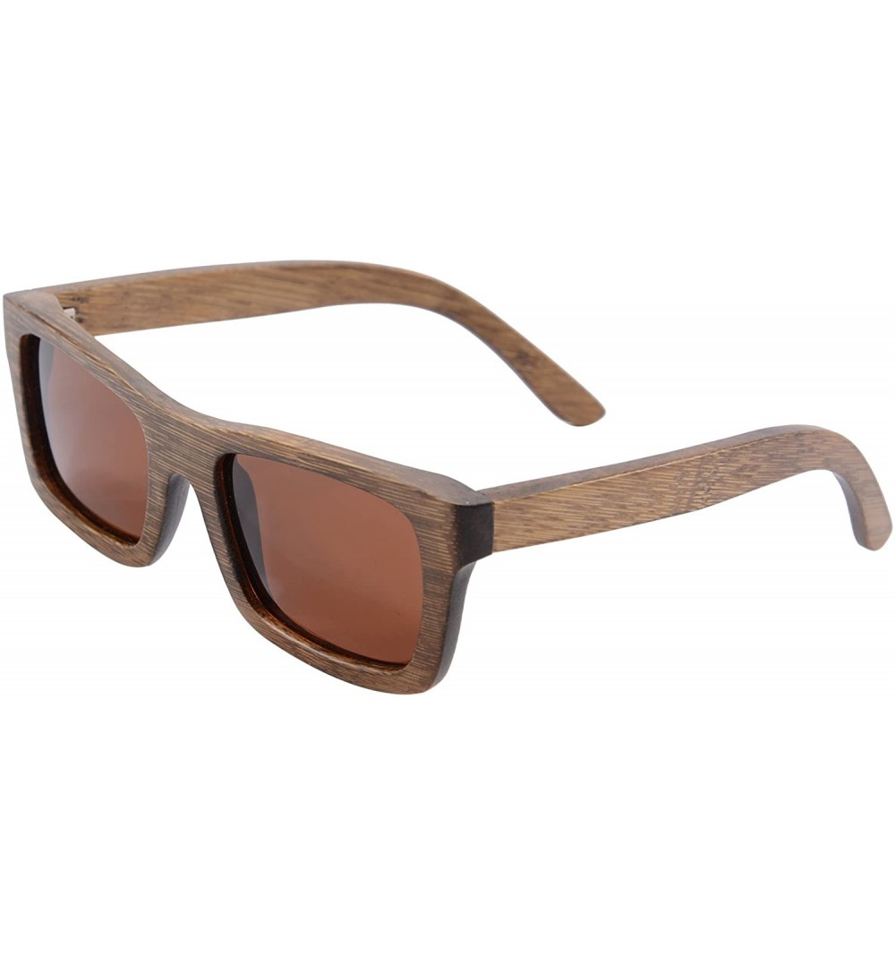 Wayfarer Genuine Wood Sunglasses for Men Wayfarer Wooden Polarized Glasses with Case- Z6033 - CV11OZSLBT9 $30.05