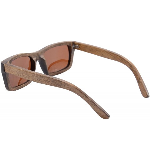 Wayfarer Genuine Wood Sunglasses for Men Wayfarer Wooden Polarized Glasses with Case- Z6033 - CV11OZSLBT9 $30.05