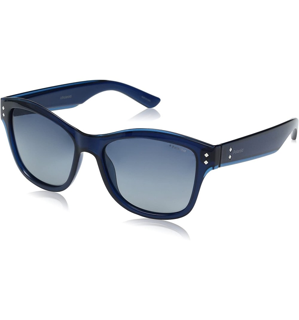 Square womens Pld4034/S Square Sunglasses - Blue/Blue Gradient Polarized - CC12MZW924X $35.74