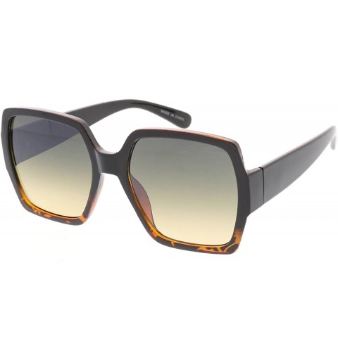 Shield Urban Modern"Revive" Thick Frame Sunglasses - Green - CR18GYC5ROW $21.44