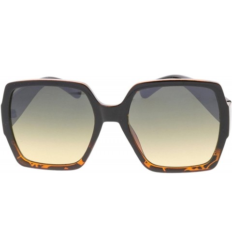 Shield Urban Modern"Revive" Thick Frame Sunglasses - Green - CR18GYC5ROW $11.74
