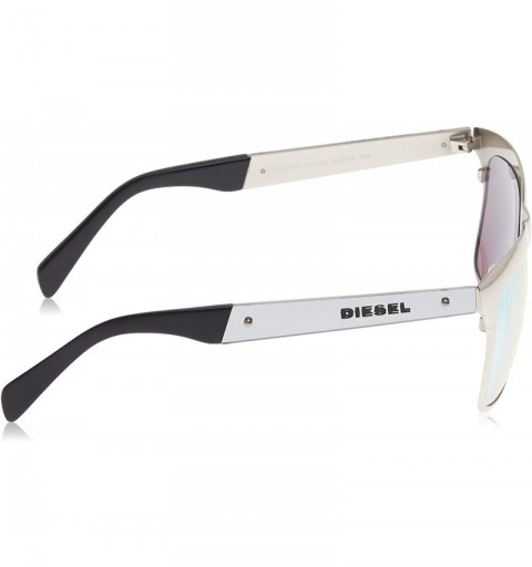 Oval Diesel Red Plastic Frame Grey Lens Unisex Sunglasses DL02170066C - CB17YIXQ8RG $31.48