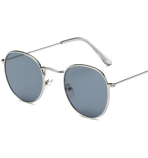 Goggle Classic Metal Women Sunglasses Summer UV Protection Black Frame Fashion Adult Eyeglasses - 2silver-black - C3199C9SWG8...