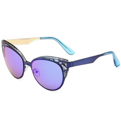 Oversized Sunglasses For Women Best Quality Copper Frame UV Protection With Free Sunglasses Case - Purple/Purple - CF1218U4HV...