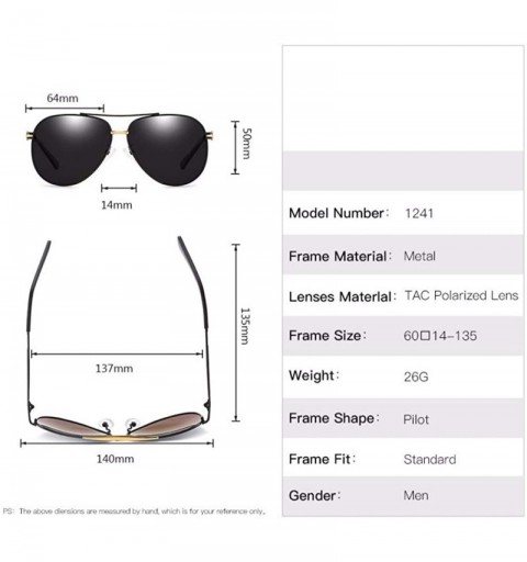 Aviator Polarizing sunglasses Polarizing glasses for male drivers of automobiles - D - C318QQ207EE $25.26