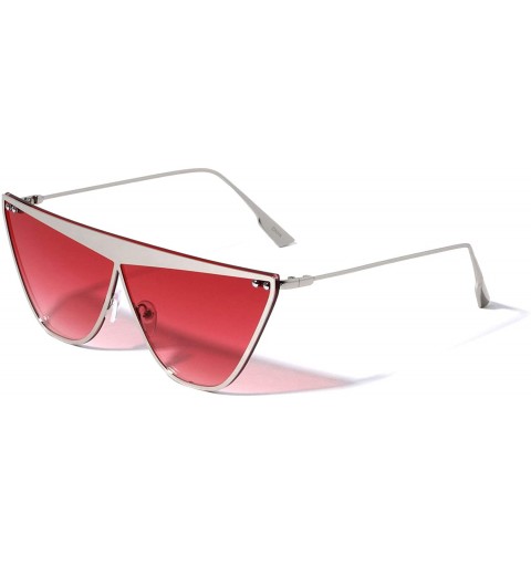 Shield Branson Sharp Cat Eye Shield Sunglasses - Red - C9196L995YT $28.06
