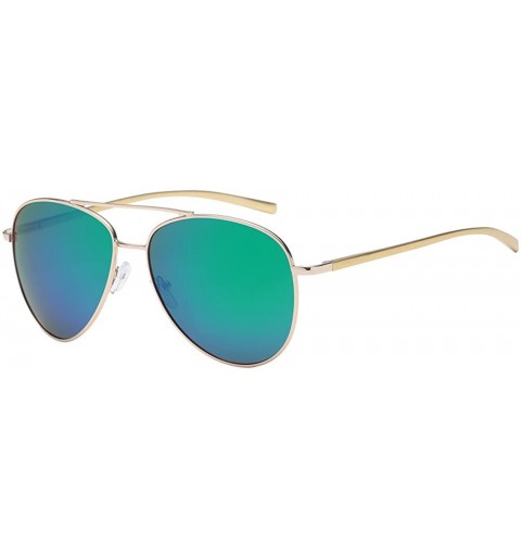 Wayfarer Classic Polarized Ultra Light Flex Hinge Aluminum Aviator Sunglasses - Aluminum Gold - Polarized Kryptonite - CY188X...