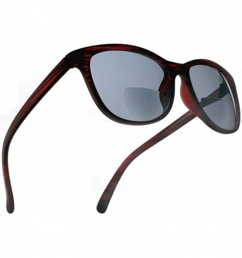 Aviator Bifocal Reading Sunglasses Fashion Readers Sun Glasses for Men and Women - Burgundy - C412EDR9UFX $30.19