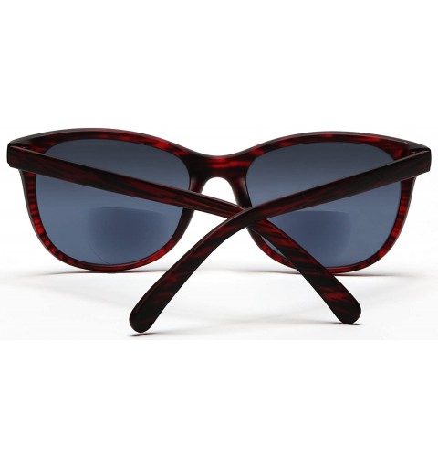 Aviator Bifocal Reading Sunglasses Fashion Readers Sun Glasses for Men and Women - Burgundy - C412EDR9UFX $30.19