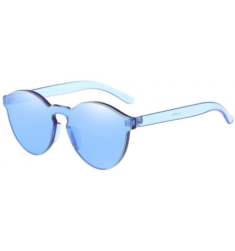 Aviator Lightweight Oversized Aviator Sunglasses - Blue 2 - CP199ONACZW $8.41