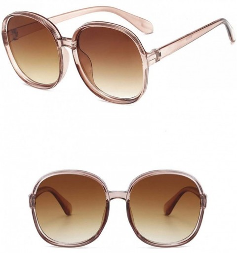 Oversized luxury round sunglasses woman Oversized female glasses gradient fashion Brand women sun glasses ladies Retro - C6 -...