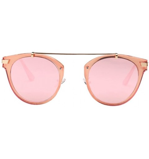 Semi-rimless Men Pilot Reflective UV400 Sunglass Mirror Travel Driving Sun Glasses Eyewear - Pink - C1183KDE7LA $13.03