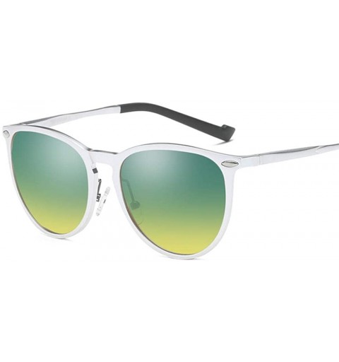 Goggle Polarized Sunglasses Driving Drivers Fishing - Silver Frame - Day and Night Film - CB18X79RN99 $41.49
