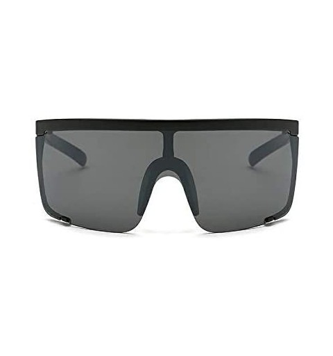 Large Cybertic Mirror Wrap Around Full Coverage Sunglasses - Black ...