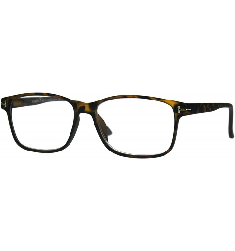 Rectangular Mens Narrow Rectangular Thin Plastic Reading Glasses - Tortoise - CV18777I5E4 $10.32