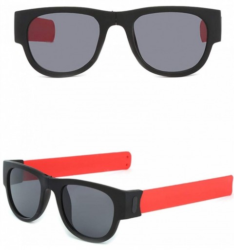 Square Folding Sunglasses - Multi-Colored Fashion Sunglasses Arm Sunglasses - CX18U8IYKLI $18.14