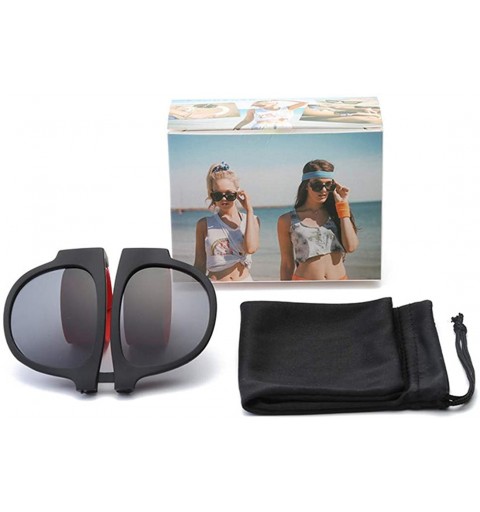 Square Folding Sunglasses - Multi-Colored Fashion Sunglasses Arm Sunglasses - CX18U8IYKLI $18.14
