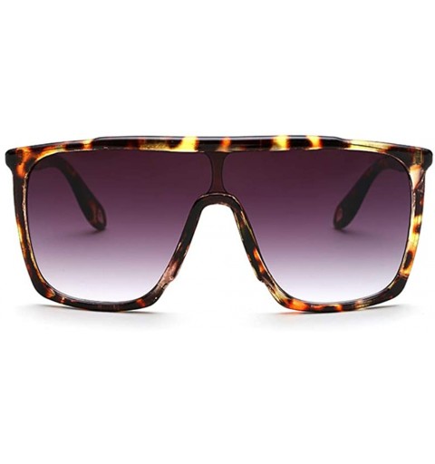 Oversized Large Men Sunglasses Vintage Retro 70s Squared Frame Flat Top Shield Glasses - Tortoise Shell - C0198DQO4Q5 $15.57