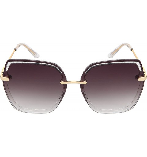 Square Oversized Pentagon Square Shape Sunglasses w/Flat Color Tinted Lens 3352-FLOCR - CD18O8R990I $9.22
