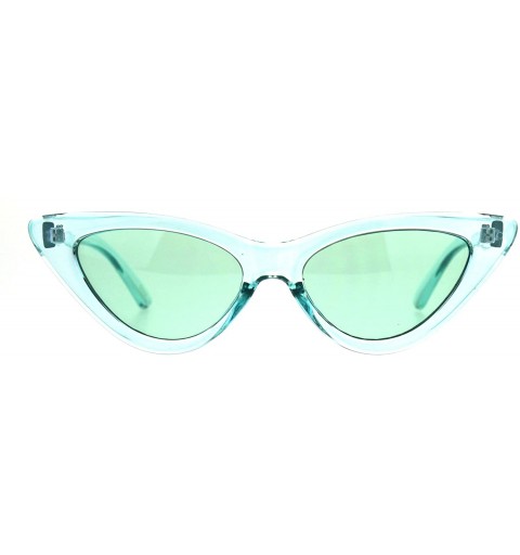 Cat Eye Womens Gothic Cat Eye Pop Color Funk Vintage Sunglasses - Green - CJ180ZZATMM $8.86